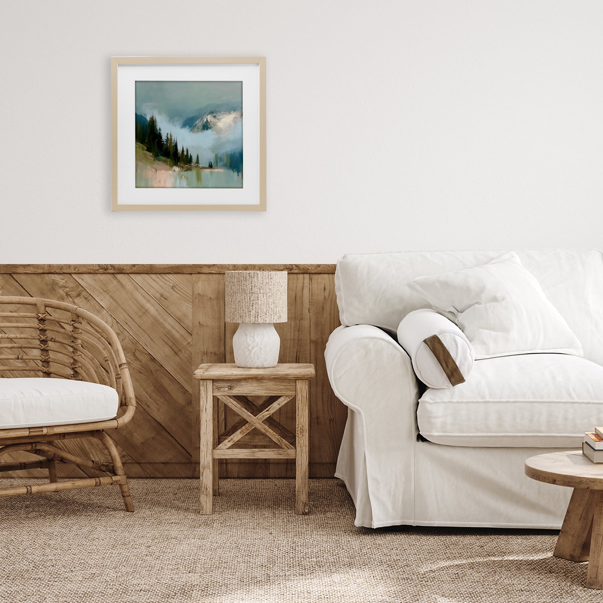 Stupell Industries Fog On The Mountains Birch Framed Print Under Glass, design by Kim Curinga