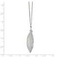 thumbnail image 2 of White Sterling Silver necklace Curb with pendant Fancy 16 in 1 mm, 2 of 2