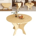 thumbnail image 6 of GZXS Folding Dining Table, 47.31" Round Foldable Table in Ancient Oak Finish, Ultra-Slim 8" Folded Profile, 220lb Capacity, Ideal for Small Spaces & Outdoor Use, 6 of 10