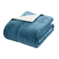 thumbnail image 5 of Chic Home Blue Microsuede Plush Bed Blankets, Twin-XL, (2 Pieces), 5 of 6