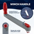 thumbnail image 6 of Five Oceans 10-Inch Floating Sailboat Winch Handle with Universal Lock-In Mechanism & Winch Handle Holder Pocket Set - Durable Marine-Grade Design in High-Visibility Grey/Red - FO3924-570, 6 of 8