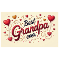 thumbnail image 2 of LUUFILx Best Grandpa Ever Backdrop Banner Grandfather Day Party Decorations Heart Design Background for Birthday Celebration Event Photography Props, 2 of 8