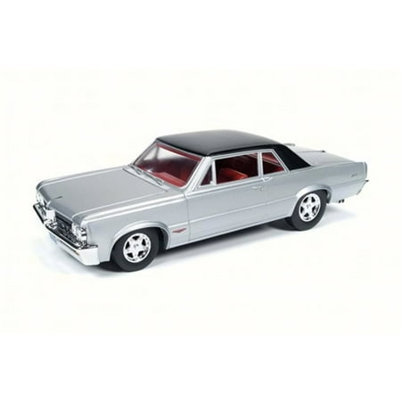 1964 Pontiac GTO, Silvermist Grey - Auto World AW24007 - 1/24 Scale Diecast Model Toy