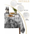thumbnail image 2 of Summer Tropical Leaves Table Cloth, Gray Palm Trees Botanical Waterproof Tablecloth for Rectangle Tables, Reusable Washable Fabric Table Cover for Restaurant Kitchen Dining Tables 60"x84", 2 of 6