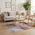 thumbnail image 3 of ODIKA 4'x6' Modern Blush Pink Washable Area Rug for Bedroom, Reading Nook, Pet Friendly & Kids Safe Play, Non-Shedding, 3 of 7