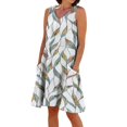 thumbnail image 5 of A-Line Sleeveless Dresses for Women Summer Floral Sundress Flowy Summer Wedding Guest V Neck Boho Dresses with Pockets, 5 of 5