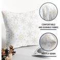 thumbnail image 5 of White Cream Winter Snowflakes Pillow Covers 16x16 Set of 2 Christmas Print Decorative Throw Pillows Outdoor Farmhouse Xmas Holiday Seasnoal Pillowcases Cushion Case Decor for Home Sofa Couch Bed, 5 of 6