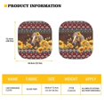 thumbnail image 5 of Bulopur Aztec Car Windshield Sun Shade, Sunflower Horse Protect Harmful UV rays Vehicle Sun Shade Windshield Durable Fabrics Automotive Window Sunshades for Most Trucks SUVs Vans, 2 Pcs, 5 of 6