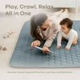 thumbnail image 4 of Comfy Cubs Premium Play Mat, Square 56"x56" - Kids & Toddler Mat, Non-Slip Bottom - Pacific Blue, 4 of 7