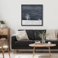 thumbnail image 2 of IDEA4WALL Framed Canvas Print Wall Art Birds Fly over White Field & Trees Landscape Nature Wildlife Scenery Animals Abstract Wall Decorative Rustic Scenic Relax/Calm for Rooms - 16"x16" Black, 2 of 5