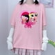 thumbnail image 4 of Nuevo Harajuku Anime Kawaii Anime camiseta mujer lindo divertido de dibujos animados T-shirt verano moda camiseta 90s gráfico Top camisetas mujerpangjing, 4 of 4
