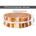 thumbnail image 6 of Soimoi 40Pcs Tie Dye Print Precut Fabrics Strips Roll Up 1.5x42inches Cotton Jelly Rolls For Quilting - Orange, 6 of 9