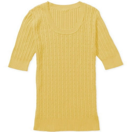 Faded Glory - Women's Short-Sleeve Scoop Sweater