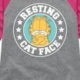 thumbnail image 3 of Garfield - Resting Cat Face - Toddler And Youth Girls Raglan Graphic T-Shirt, 3 of 4