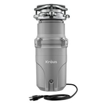 KRAUS WasteGuard High-Speed 1/2 HP Continuous Feed Ultra-Quiet Motor Garbage Disposal with Power Cord and Flange Included and Universal Mount