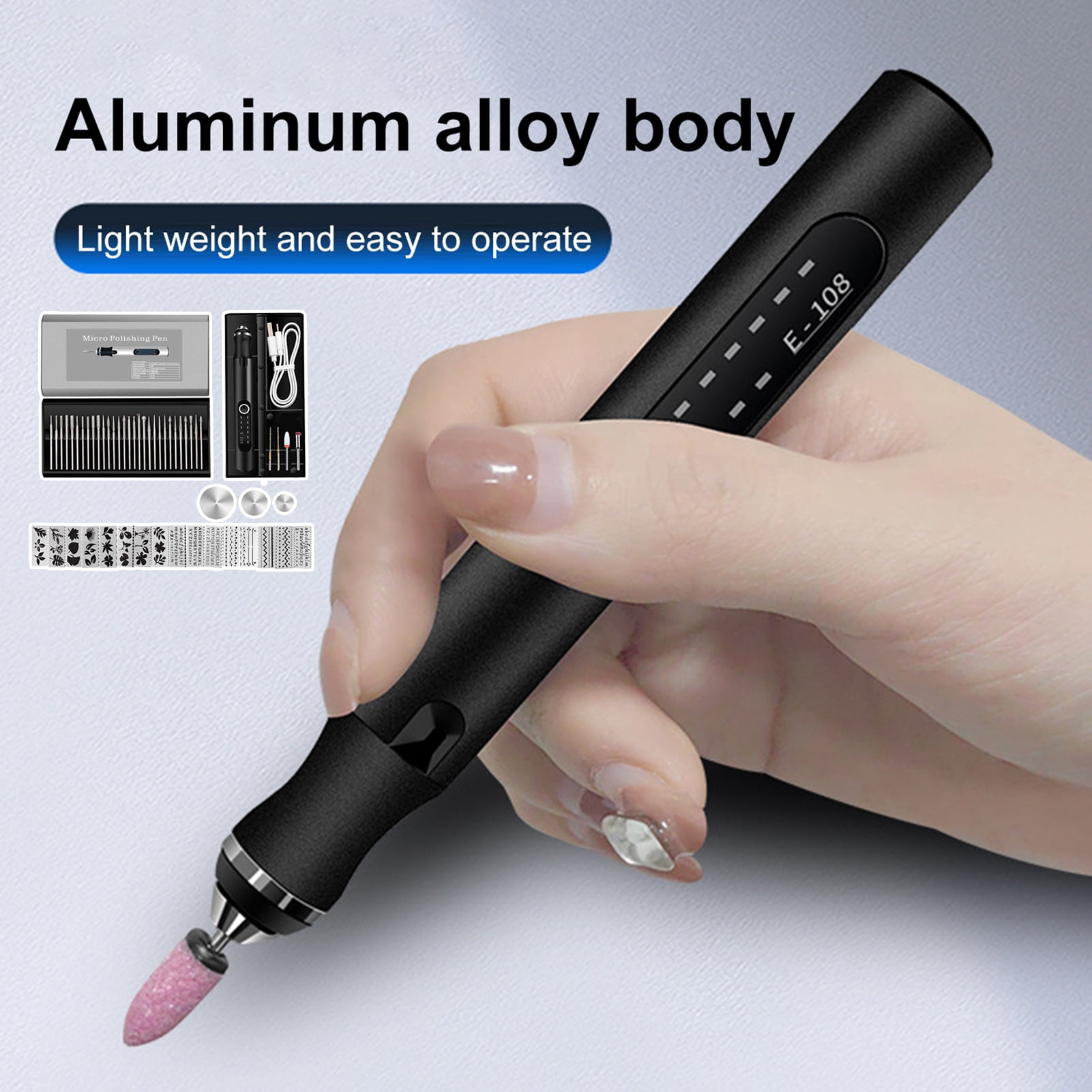 Yesbay Electric Grinder Engraving Pen Cordless Rotary Engraver Pen for Metal Wood Glass Crafts And Plastic USB Rechargeable Engraving Machine Kit Etcher Tool