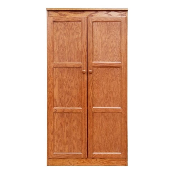 Concepts in Wood Armoire Wardrobe Closet - 5 ft Tall - Oak