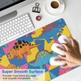thumbnail image 4 of Long Mouse Pads for Desk,Colorful Cartoon Dinosaurs Geometric Desk Mats on Top Of Desks, Desk Mouse Pad Extra Large with 3mm Non-Slip Base and Stitched Edge for Gaming,Work,Home 31.5"x11.8", 4 of 5
