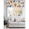 thumbnail image 5 of Thanksgiving Pumpkin Valances for Windows Fall Sunflower Leaves Linen Texture Rod Pocket Curtains Valance Short Window Treatment Drapes for Living Room, Bedroom Bathroom 60"&nbsp;W x 14" L, 5 of 5
