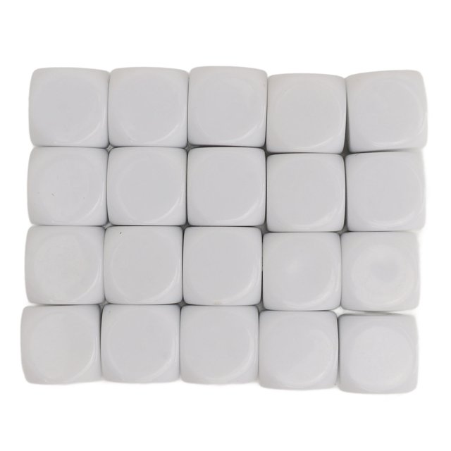 Juguetes de enseñanza Dados Dados de plástico Dados en blanco de 16 mm Esquinas redondas Cubos de dados Esquina redonda Dados ANGGREK Otros
