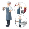 thumbnail image 2 of Figurines Figurines de Chef de Restaurant pour Scènes Miniatures Chef Gris 2, 2 of 8