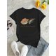 thumbnail image 2 of Camiseta De Mujer Verano Ropa Informal Suelta Camiseta Básica De Moda Para La Calle DiariaWomen'S Humorous Frog Graphic T-Shirt, Casual Crew Neck Short Sleeve Tee, Comfortable Polyester Knit Fabric, 2 of 6