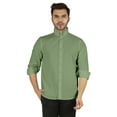 thumbnail image 1 of Bestman Formal Front Button Placket Solid Shirts For Mens Long Sleeve Regular Fit Shirt, 1 of 7
