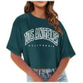 thumbnail image 1 of Soki Womens Tees Clearance Round Neck Graphic Shirts, 1 of 7