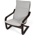 thumbnail image 1 of Poang Chair Cushion Cover Solid Color Chenille Fabric Slipcover Compatible with for IKEA Poang Chair Cushion (Light Gray, Type 4), 1 of 6