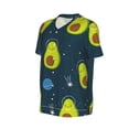thumbnail image 6 of Fotbe Avocado in Space Baseball Jersey Shirt for Men and Women, Casual Short Sleeves Button Down T-Shirt-4X-Large, 6 of 9