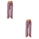 thumbnail image 4 of Pantalón largo Poliéster Mujer Sonducket Transpirable Primavera Verano Plaid Rosa L 2Conjunto, 4 of 6