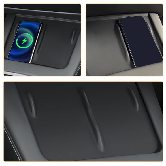 GETAJGHSD Automotive Accessories Wireless Charging Mat for Car Owners Silicone Black 1Pack