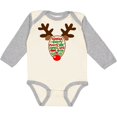 thumbnail image 3 of Inktastic Christmas Reindeer Face with Names and Red Nose Boys or Girls Long Sleeve Baby Bodysuit, 3 of 5
