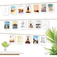 thumbnail image 5 of 40 Pieces Paper Photo Frame, for Home Decor, 11.5 x 15.5CM DIY Cardboard Photo Frame, Creative Retro Kraft Paper Photo Frame, with 40 Clips and Ropes, for Wall Decor, White, 5 of 5