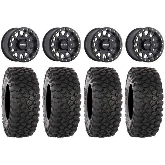 Method 401 14" Bdlk Wheels Bk 5 2 28" XC450 Tires Can-Am Commander Maverick Renegade Outlander Defender