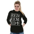 thumbnail image 4 of Redeemed Cross Christian Faith Long Sleeve TShirt Men Women Brisco Brands S, 4 of 6