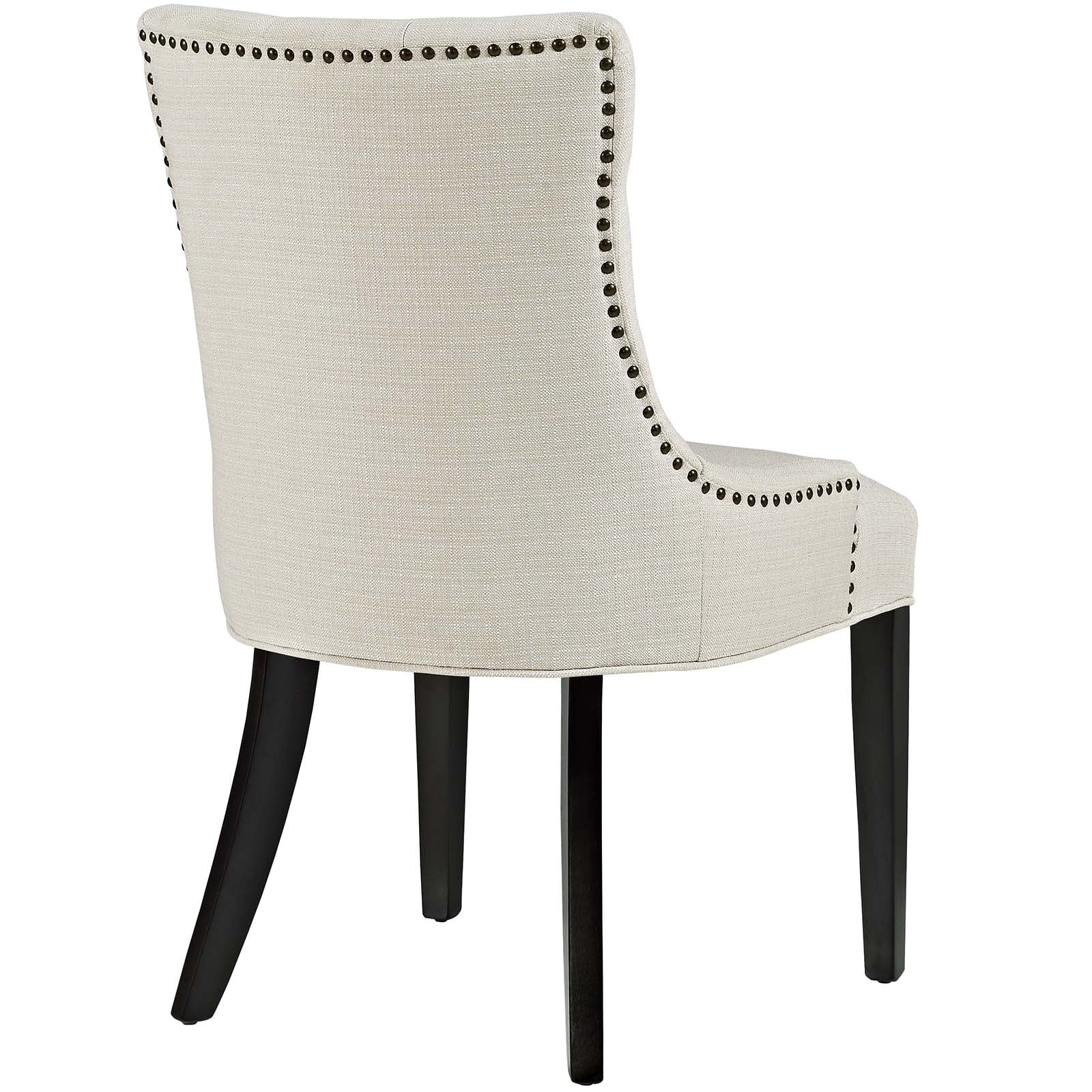 Modway Regent 20.5" Tufted Fabric and Solid Wood Dining Chair in Beige