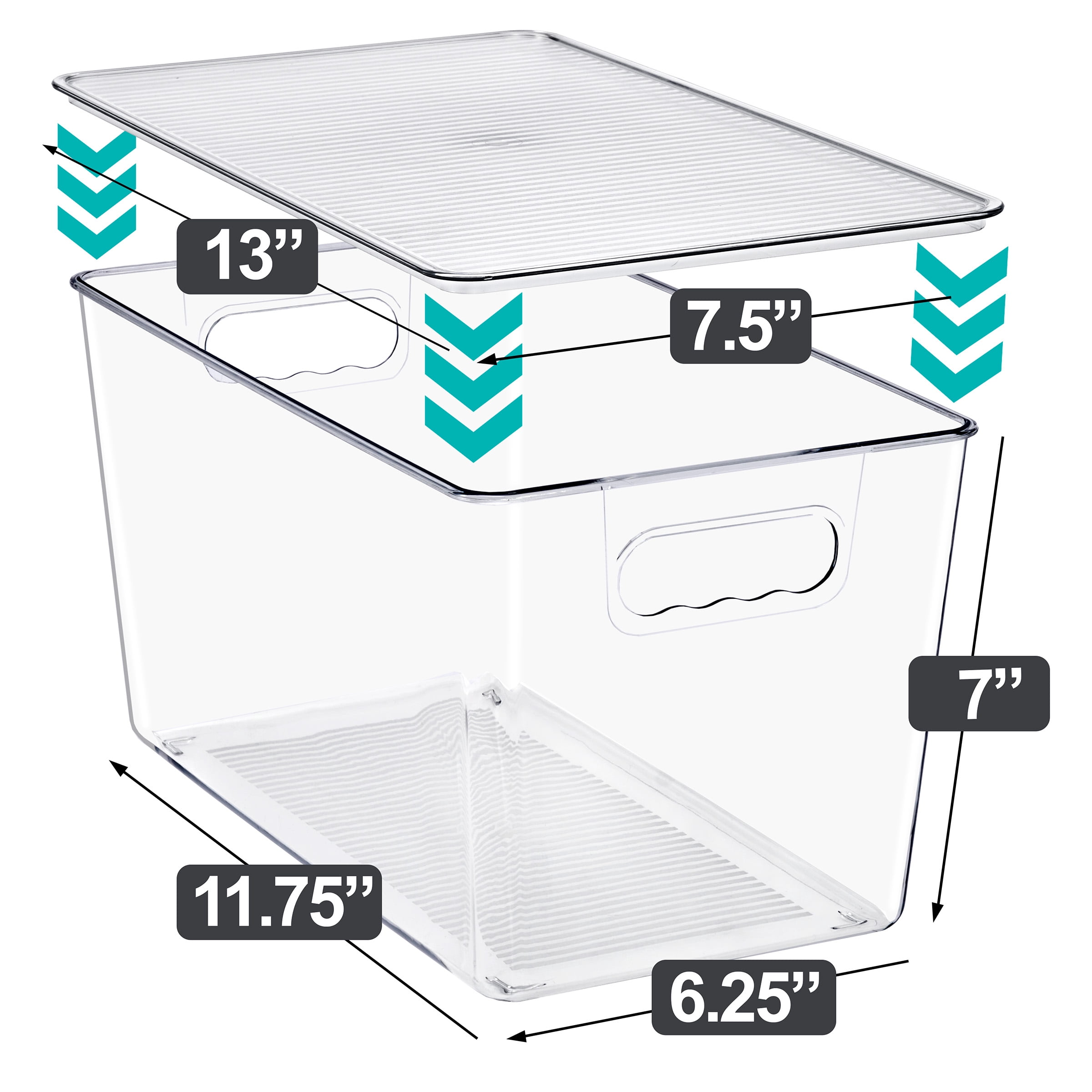 Sorbus Clear Storage Bins with Lids and Handles, X-Large BPA-Free Organizers, Set of 10