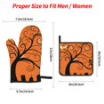thumbnail image 4 of Tree Gruesome Halloween Oven Mitts And Pot Holders Sets Baking Sets For Kitchen Bbq Gloves Heat Resistant Cooking Orange 4 Pcs, 4 of 8
