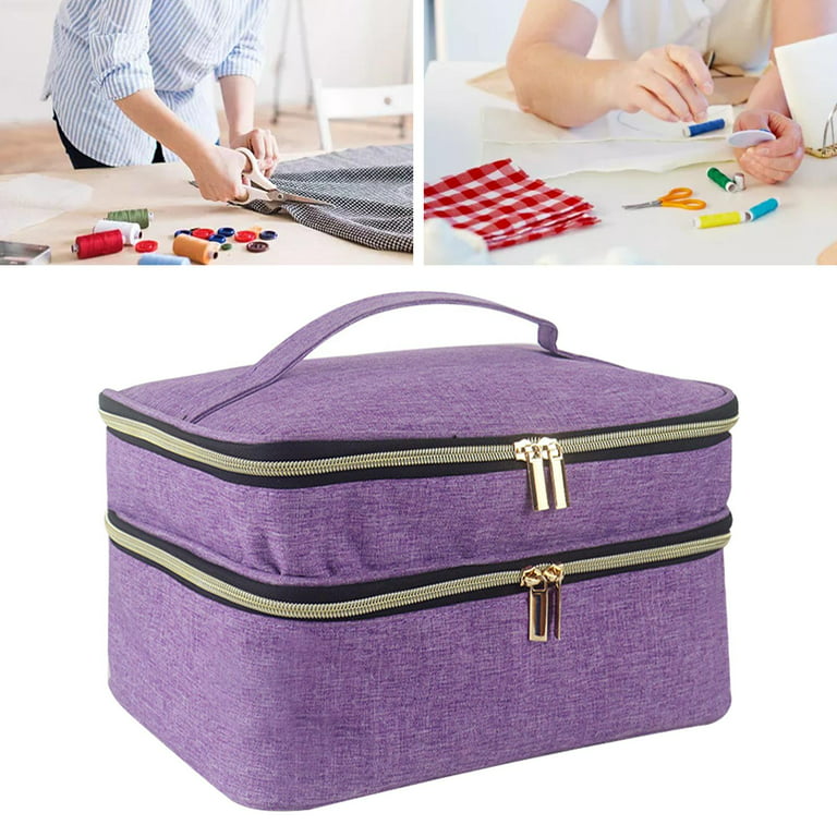 Magideal Sewing Storage Organizer Sewing Supplies Organiser for Sewing Supplies, Purple