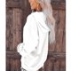 thumbnail image 3 of Sudadera con capucha de manga larga para mujer, informal, cómoda, con bolsillo, para el hogar, viajes, oficina, compras, blanco, 2XL, 3 of 5