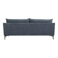 thumbnail image 4 of Moe's Home Collection Paris Modern Fabric Sofa with Steel Legs in Blue, 4 of 7