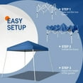 thumbnail image 4 of 2.4 x 2.4m Folding Canopy Tent, Pop Up Tent With Thumb Button, Stand Base, 3 Height Adjusters,Tents For Parties With Widened  ,Reinforces Joints, Portable Home Use Waterproof Tent, Blue, 4 of 7