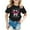 Black, variant on Pullover for Little Girl Round Neck Letter Printed Short Sleeve Plus Size Kids Clothing,Black,Size 3-4 Years