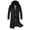 Black Mens Trench Coats, variant on Mens Long Dress Coats with Detachable Hood,Big and Tall Trench Coats for Winter Thicken Fleece Windbreaker Parkas