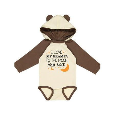 

Inktastic I Love My Grampa To The Moon and Back Gift Baby Boy or Baby Girl Long Sleeve Bodysuit