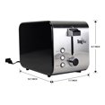 thumbnail image 3 of Total Chef 2-Slice Stainless Steel Toaster, Stylish Toaster with Adjustable Browning for Perfect Toast, 3 of 9