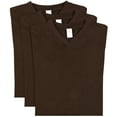 thumbnail image 6 of Access Men's Heavyweight Short Sleeve Cotton V-Neck T-Shirt (Pack of 3) (Brown, X-Large) AT37, 6 of 9