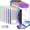 6* Landscape + 6* Portrait, variant on 11 Hole Expanding File Pockets, Horizontal & Vertical Plastic Envelopes for 2/3/4 Ring Binder, Thick Reusable Binder Folders with Snap Closure & Labels, Holds 200 Sheets (12* Landscape)