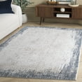 thumbnail image 2 of SAFAVIEH Parker Corrine Abstract Polyester Area Rug, Taupe/Blue, 6'7" x 6'7" Square, 2 of 8